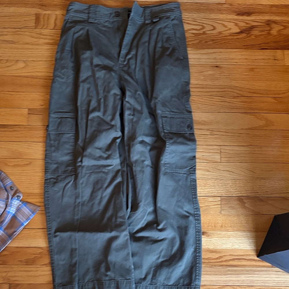 Madewell Women's Wide Leg Pants - Olive Green